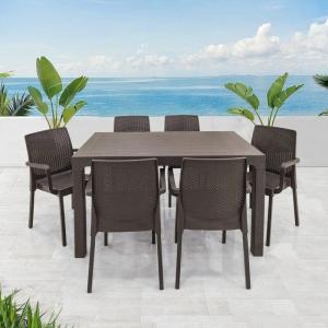 Juego comedor exterior PVC 6S Toronto Rainbow
