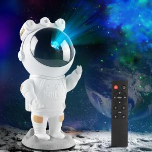 Parlante proyector Asutonauta luz aurora con luna Azul Rojo