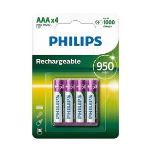 Pila AAA PHILIPS Recargable X4