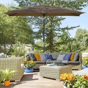 Sombrilla Jardin Lateral Aluminio 2.7M Chocolate 1593471